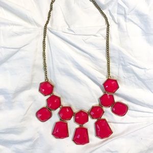 Gold & Pink Statement Necklace